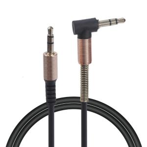 3.5mm Right Angle To Straight Headphone Cable 50cm Flexible Aluminum Adapters for Mobile Devices Car Auditory