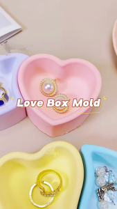 Reusable Heart Silicone Craft Mould for Resin Concrete Holder Making 3 Designs