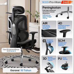 【Pelindung Pinggang】Xpanse W203 Kursi Kantor Kursi Kerja Kursi Belajar Kursi Minimalis Kursi Santai Kursi Putar Kursi Ergonomis Kursi Gaming