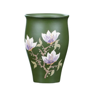 壶芝宴宜兴紫砂杯手工泥绘品茗杯玉兰杯主人杯单杯泡茶杯茶具
