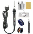 Paket Solder Listrik Digital LCD Adjustable Temperature Soldering 80W + Set Solder Aksesoris. 