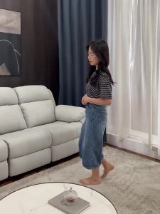 Leather Sofa Lift Home Theatre Living Room Three-position Multifunctional Large And Small Sofa And Chair Combination