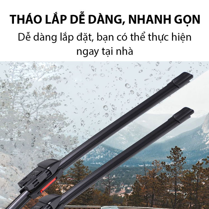 Gạt mưa ô tô LƯỠI KÉP, gạt kính 2 lưỡi xe oto Toyota Camry, Altis, Vios ...