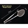 Alat Penjepit Peniris Gorengan Penggorengan 2 In 1 Peniris Saringan Tirisan Minyak Stainless. 
