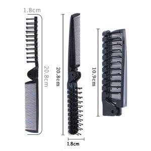 Sanrio Hello Kitty Kuromi หวีรองรับการกระแทกกระจกแต่งหน้าการ์ตูนแบบพกพาหวีช่างผมนวดหัวแบบพับได้