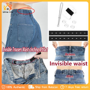 4/2pcs Invisible Trousers Waist-cinching Artifact Elastic Belt Tightens Jeans Size Waist-cinching Artifact Waist Adjustment Belt From Large To Small