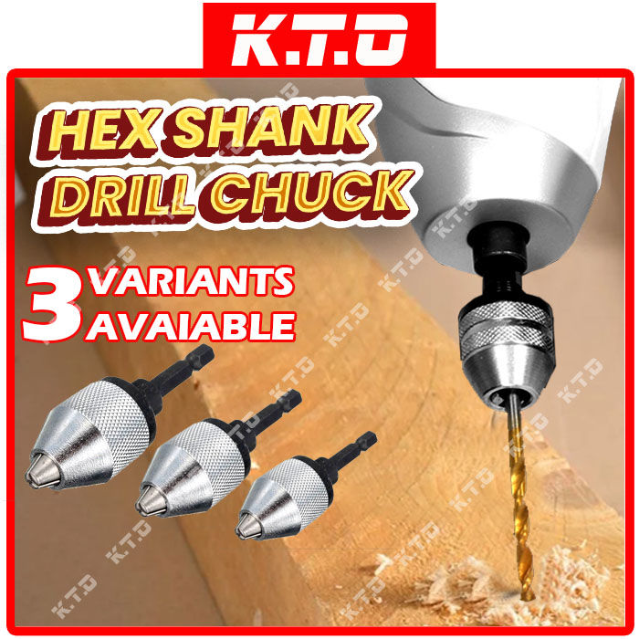 Hex Shank Adapter Drill Chuck Bit Keyless Quick Change Keyless Drill