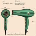 Ionic Hair Dryer Professional Blow Dryer Fast Drying Travel Hair Dryer AC Motor Constant Temperature Low Noise Ion Hair Dryers Curly Hair Care Hairdryer Blowdryer for Women Men. 