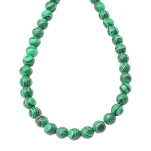 Natural Malachite Beads String For DIY Making Smooth Round Stone Beads Handmade Crafting Supplies