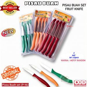 ( BISA COD ) PROMO PISAU BUAH SET / PISAU SAYUR / PISAU MINI KECIL / PISAU BUAH ISI 12 Pcs / PISAU DAPUR PEMOTONG BUAH / ALAT PEMOTONG BUAH DAN SAYUR / MOTIF RANDOM
