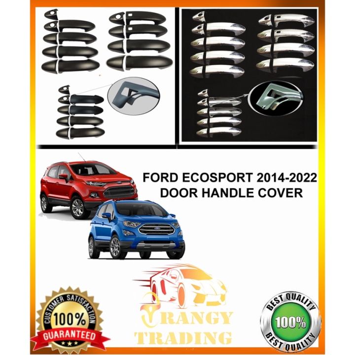 Ford Ecosport 2014 to 2023 Door handle cover Matte Black / Chrome 2015