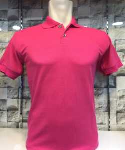 Kaos Kerah Polos lengan Pendek Pink Fanta Polos - Kaos Kerah Polos Premium - Kaos Kerah Pendek FO POLOS warna Pink Tua Polos