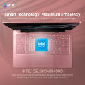「Garansi Resmi 」AMOLI Pink / Hitam/ Silver Asli Baru Laptop gaming RAM 8GB + SSD 256GB 15.6"IPS Intel N4000 /N5095 Gratis Instalasi Windows 11 + office Tipis Dan Portabel desain grafis  hp laptop hp kunci sidik jari laptop. 