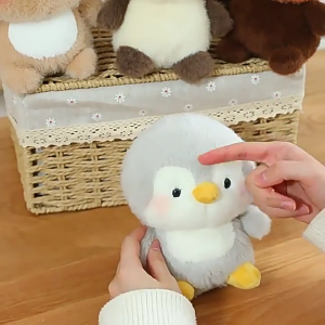 Furry Plush Study Companion Bear Rabbit Desk Decoration Safe Stuffed Animal Toy For Children