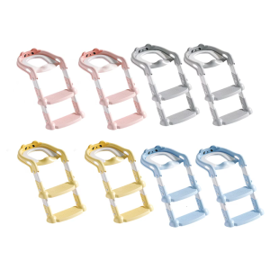 Comfortable Toilet Training Step Stool Potty For Children Foldable Design 3 Position Adjustments Nonslip Treads