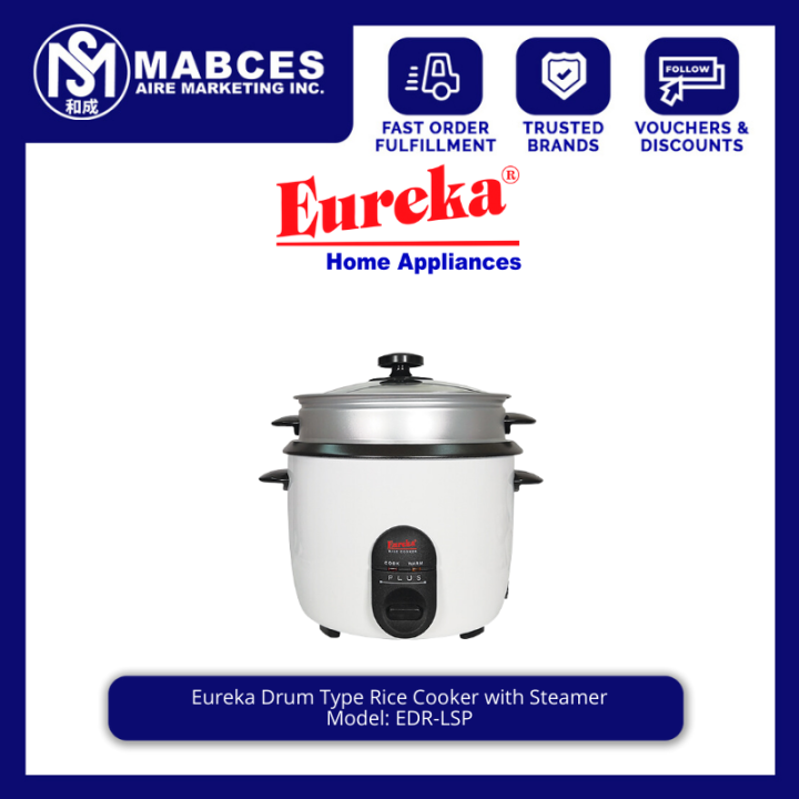 Eureka 1.8L Drum Type Rice Cooker with Steamer EDR1.8L SP Lazada PH