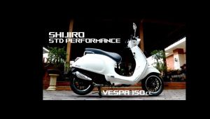 Knalpot Standar Racing Vespa Matic 3v Type Performance Shijiro Racing Original