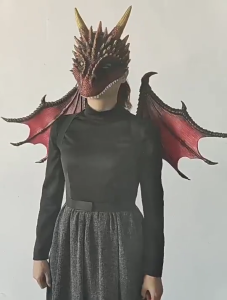 เครื่องแต่งกายมังกรสำหรับชุดหน้ากากปีกหางมังกรเด็กเด็กผู้ชายเด็กผู้หญิงชุดคอสเพลย์ฮาโลวีนเครื่องประดับชุดเครื่องแต่งกายมังกร