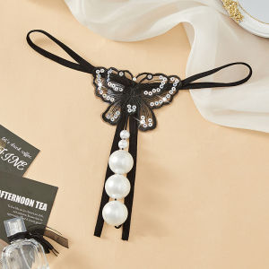 Underwear Open-End Can Be Inserted into Oversized Pearls 3cm Massage t Pants plus Size Le Yin Beads Free of Temptation T-Back