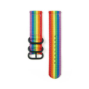Zhangeer 18mm 20mm 22mm nhanh chóng phát hành đầy màu sắc nylon watchband nhẫn đen khóa sọc thay thế vòng đeo tay nam nữ phẳng đầu phổ đồng hồ dây đeo phụ kiện với các công cụ