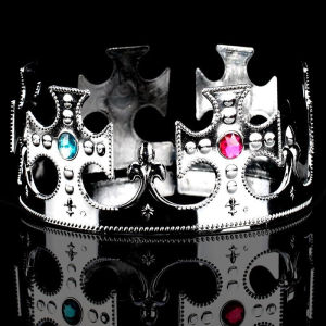 SHUAIAN Mahkota Pesta Raja/Ratu Crown Party King/Queen Mahkota King Queen Silver Gold