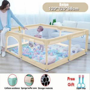 MythBaby  Baby Kids Playpen Safety Play Fence Playground Game Sturdy Guard Rail Size Pagar Baby