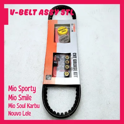 Vanbel Assy Yamaha 5TL Vbelt CVT Set Roller Mio Sporty Mio Smile Mio Soul Karbu Nouvo Lele Sabuk Belt Panbel Kualitas Original YGP