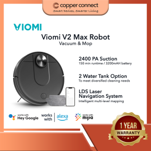 Viomi V2 Max Robot Vacuum & Mop | Laser Navigation System | 2400Pa Strong Suction