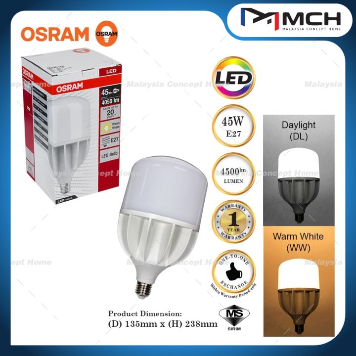 OSRAM 27W/36W/45W E27 LEDVALUE HIGH WATT BULB | Lazada