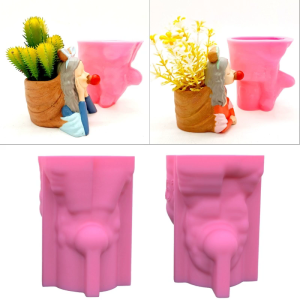 Girl Gypsum Silicone Mold Diy Succulents Concrete Flower Pot Vase Plaster Mold Clay Mold Holder Mold