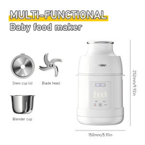 3 in 1 Baby Food Maker – Steam Cook & Blend All-in-One Baby Complementary Food Machine Infant Rice Porridge / Fruit Puree Grinder Blender