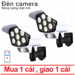 (Mua 1 tặng 1)Đèn Năng Lượng Mặt Trời Giả Camera Chống Trộm - Có Điều Khiển Cảm Biến Chống Nước Tiết Kiệm Điện