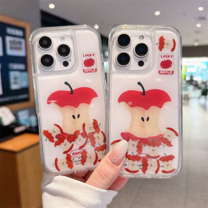 Cute Floating Fruit Case for iPhone 15 16 Pro Max Glitter Quicksand Sand Hard Back Cover Silicone Soft Edges Shell Liquid Funda