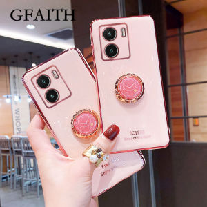 GFAITH]Phone Case VIVO Y15S/Y15A 2021 Handphone Casing Mewah Bling Glitter With Ring Stand Bracelet Soft Case VIVO Y15A[