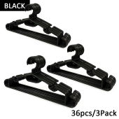 36pcs Plastic Hanger Adult hanger Drying Cloth Hangers 3 Dozen Coat Clothes Hanger Non-breakable (Round)