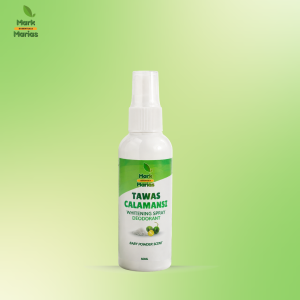 Mark and Marias Tawas Calamansi Whitening Spray Deodorant 50ml & 100ml | Natural Tawas Deodorant Spray | Helps Brighten Underarms | Long Lasting Odor Protection | Fresh Calamansi Scent | Non-Sticky Formula | Quick Drying | Underarm Care for Men and Women