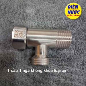 Van T Cầu Chia Nước Inox 304 Cho Vòi Xit Vệ Sinh Và Bồn Cầu
