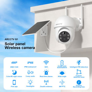 ANRAN Security Camera Wireless Outdoor Solar Camera Connect Cellphone 5G WIFI Remote Monitoring With Human Detection Full Color Night Vision Waterproof Q01