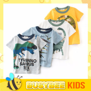 Kids Children T-shirt for 1-10 years old boys girls Short sleeve dinosaur printed / Baju kanak-kanak budak lelaki perempuan umur 1-10 dengan cetakan dinosaur