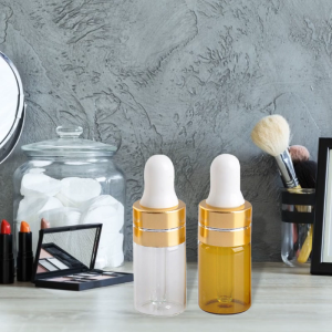 10 Pcs 3ml/5ml Refillable Clear Mini Empty Glass Dropper Bottle Protable Travel Liquid Dispenser