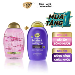 Combo gội + xả OGX Biotin & Collagen tóc mềm mượt dày bồng bềnh và chắc khỏe từ bên trong 770ml