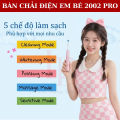 Bàn Chải Xoay Em Bé Umur 2002A Pro với 5 Chế Độ Làm Sạch Tặng 4 Đầu Chải Sạc Type C, cho bé từ 3 đến 12 tuổi. 