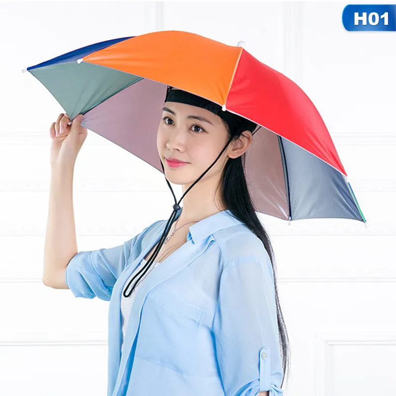 Kuhong Sun Umbrella Hat Outdoor Hot Foldable Golf Fishing Camping