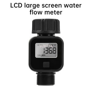 LCD Digital Water Flow Meter – High Accuracy Water Consumption and Flow Rate Detection for Garden Watering Irrigation with Quick Connectors