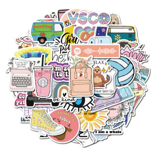 50ชิ้นน่ารักสติกเกอร์ลายอาร์ตDIYกระเป๋าเดินทางแล็ปท็อปสเก็ตบอร์ดจักรยานกันน้ำPVC Graffitiเด็กของเล่นสติกเกอร์