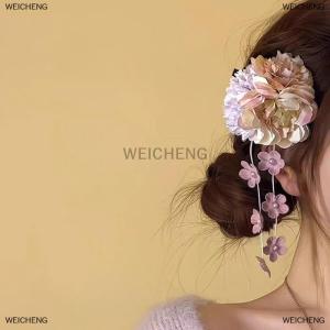 [COD] WEICHENG Bohemian Vacation Style Flower Hair Clips Fashion Simulation Flower Hairpin For Women Girls Sweet Hair Accessories Gifts