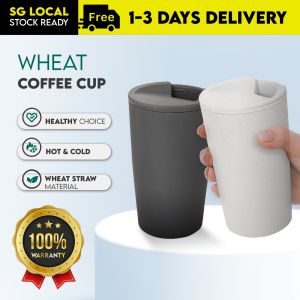 [SG STOCK] Portable Straw Wheat Plastic Telescopic Drinking Collapsible Folding Coffee Cup Travel Camping Convenient