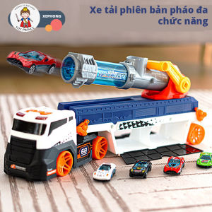 ĐỒ CHƠI Ô TÔ XE TẢI CHỨA BỆ PHÓNG XE VÀ BÓNG CHỨA 4 XE CON 6 BALL CUỘC ĐUA KỲ THÚ ĐỒ CHƠI THÔNG MINH