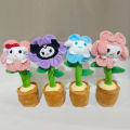 Boneka Kaktus Goyang Charger Usb - Mainan Kaktus Joget Peniru Suara - Kaktus Tiktok Menari Menyanyi Dance MENARI LED. 