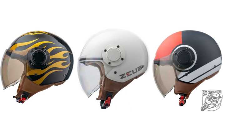 ZEUS ZS-217 HELMET HOT ITEM Matt Black Helmet Light Silver/Black